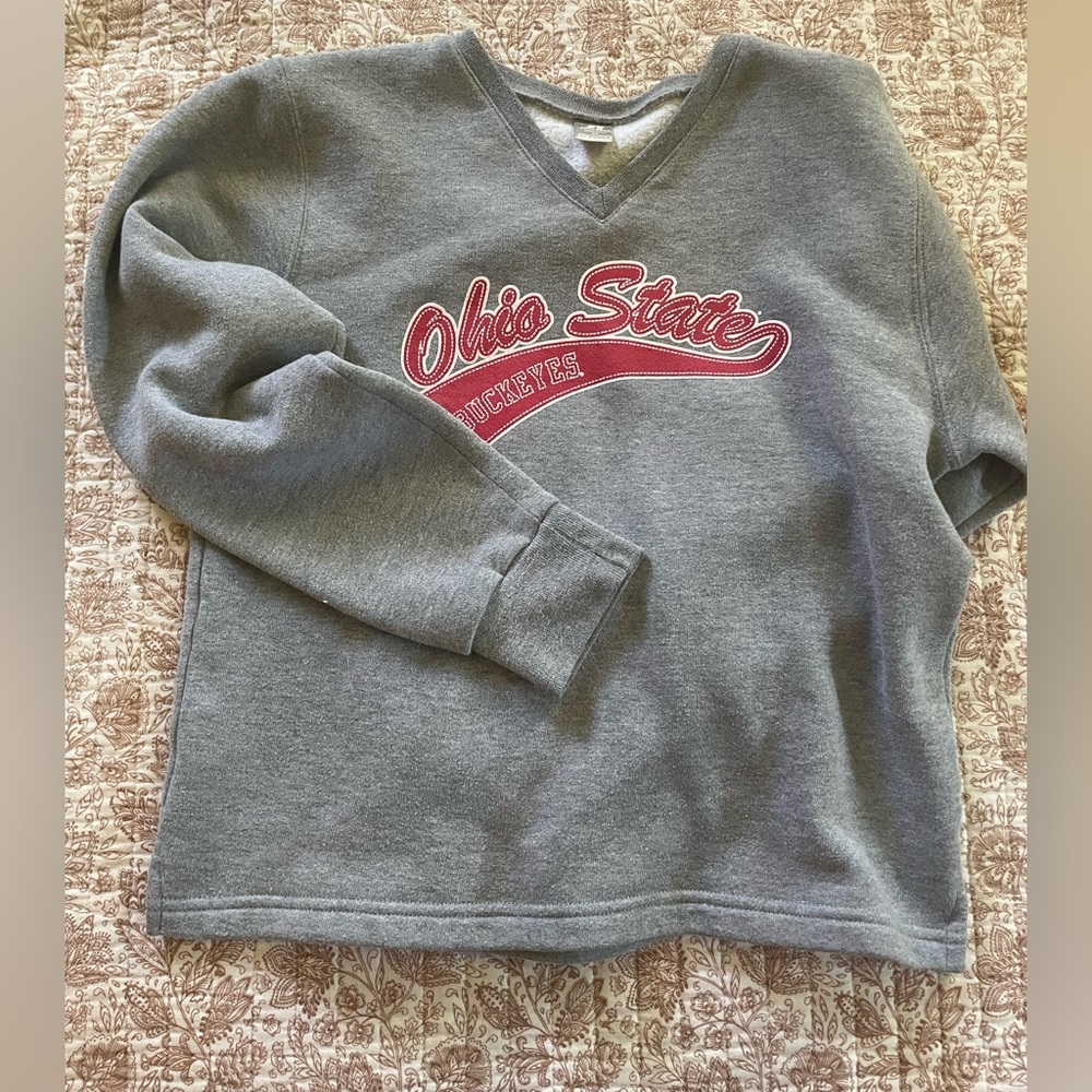 Vintage Gray Ohio State Buckeyes Sweatshirt
